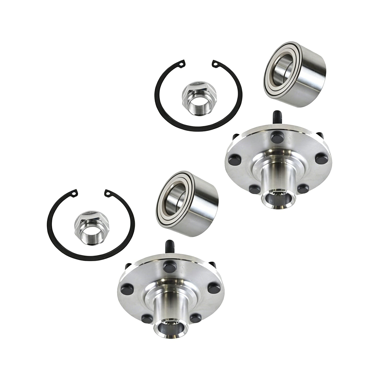 2 Sets Front Wheel Hub and Bearing Kit D44600SJKJ00 for Honda CR-V 2012-2016 - KUDUPARTS