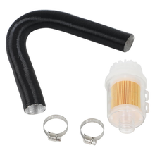 Manguera de entrada de aire del calentador de 25 mm con filtro de aire de admisión del calentador de estacionamiento y conector de abrazadera para calentador de aire Eberspacher Airtronic D2 D4 D1LC