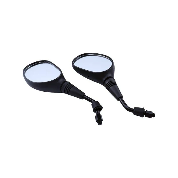 2 Pcs 10mm Black Plastic Rear View Mirror for 50cc 70cc 90cc 110cc 125cc 150cc 200cc 250cc Scooter ATV Dirt Bike - KUDUPARTS