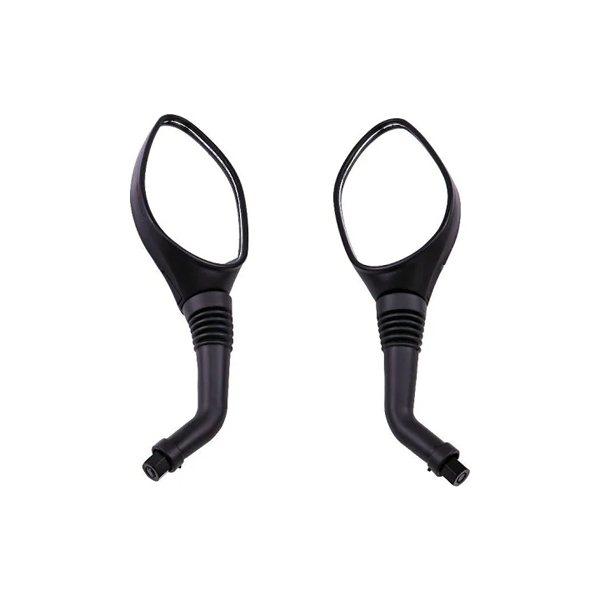 2 Pcs 8mm Clockwise Universal Fitment Rear View Mirror for GY6 Touring Bike Sport Bike Cafe Racer - KUDUPARTS