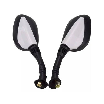 Lot de 2 rétroviseurs universels argentés de 8 mm pour scooters, cyclomoteurs et motos GY6 50 cc, 125 cc, 150 cc et 250 cc