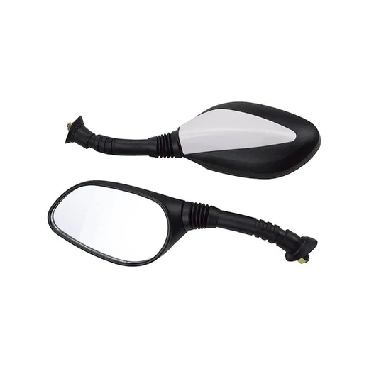 2 Pcs 8mm Silver Universal Rear View Mirror for GY6 50cc 125cc 150cc 250cc Scooter Moped Motorcycle - KUDUPARTS