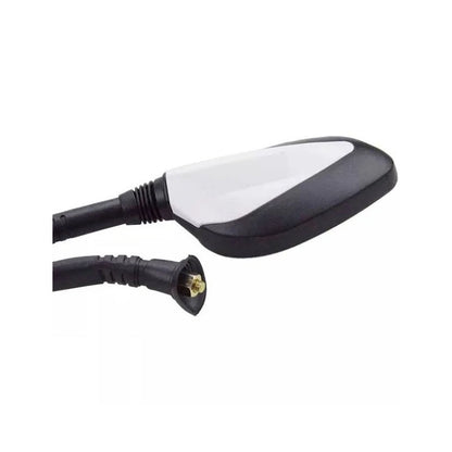 Lot de 2 rétroviseurs universels argentés de 8 mm pour scooters, cyclomoteurs et motos GY6 50 cc, 125 cc, 150 cc et 250 cc