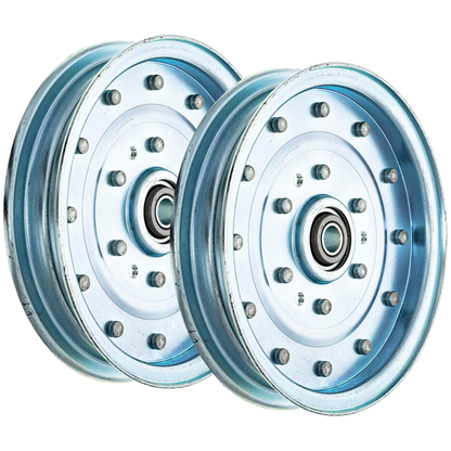 Poulie de renvoi plate 2 pièces 5102831 5021976 5600184 pour tondeuses Ferris 5900500 5900708 5900781 5900783 5900943 5900993 Snapper 400Z 500Z Simplicity