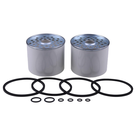 2Pcs Fuel Filter Element F003129 AT17387 for John Deere 400 350B 24 180 301 303 480 450 302 401 440 401B 300 570 544 401C 410 540 310 300B 380 350 - KUDUPARTS