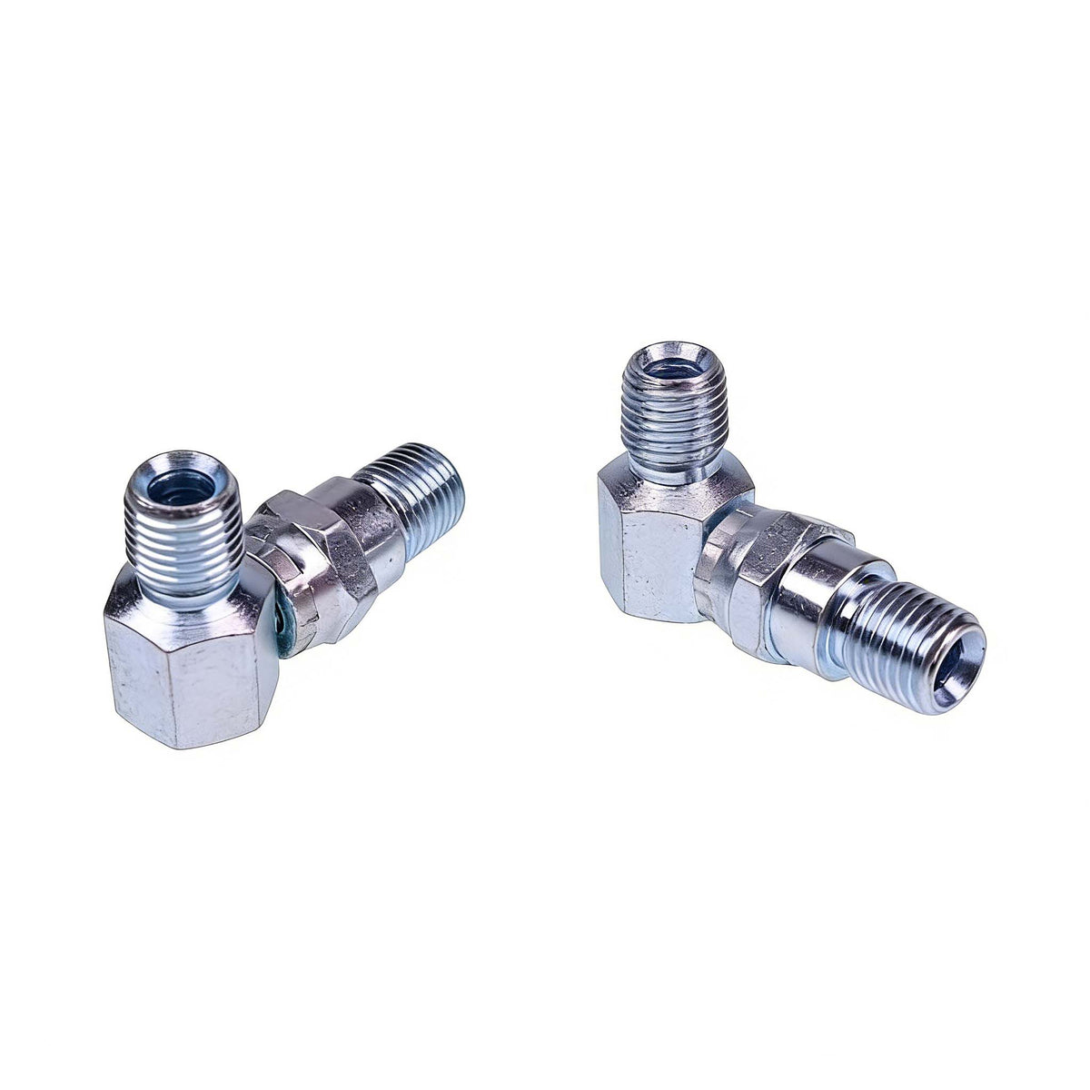 2 Pieces 90 Degree 1/4" Hydraulic Hose Swivel Elbow 21855 for Meyer Snow Plows - KUDUPARTS