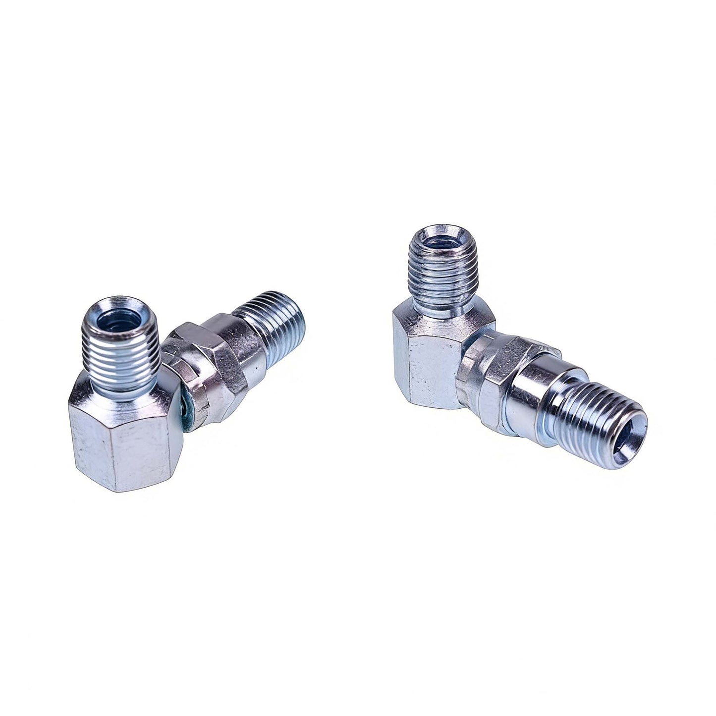 2 Pieces 90 Degree 1/4" Hydraulic Hose Swivel Elbow 21855 for Meyer Snow Plows