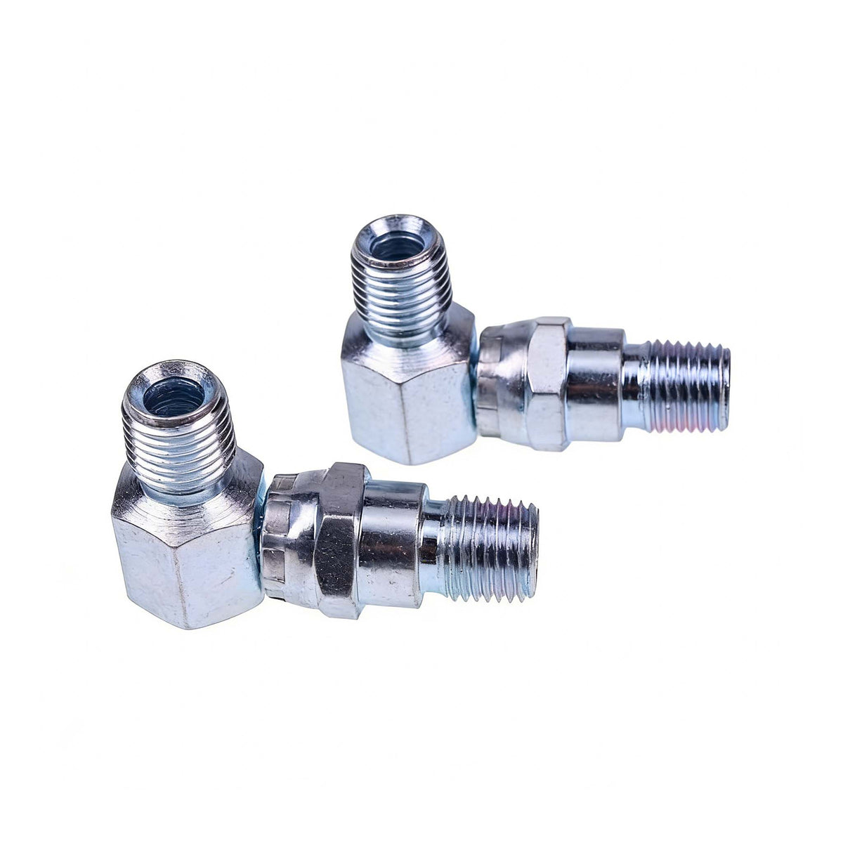 2 Pieces 90 Degree 1/4" Hydraulic Hose Swivel Elbow 21855 for Meyer Snow Plows - KUDUPARTS