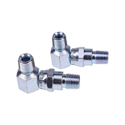 2 Pieces 90 Degree 1/4" Hydraulic Hose Swivel Elbow 21855 for Meyer Snow Plows
