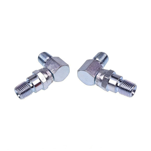2 Pieces 90 Degree 1/4" Hydraulic Hose Swivel Elbow 21855 for Meyer Snow Plows - KUDUPARTS