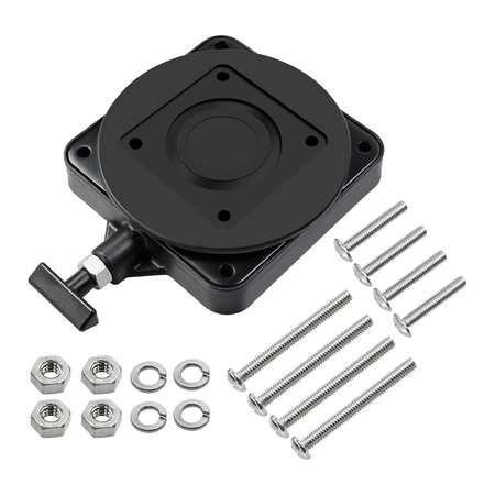 2 Pieces Low-Profile Swivel Mounting Base 2207003 for Cannon Downrigger - KUDUPARTS