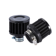2 Pieces Universal 25mm Car Air Filter Intake Clip-On Respirator Cold Ventilation Crankcase Black