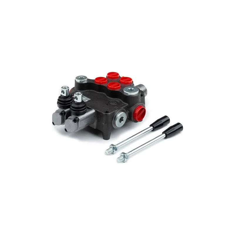 Distributeur hydraulique directionnel monobloc à 2 tiroirs avec détente à flotteur unique, 21 GPM, P80G-