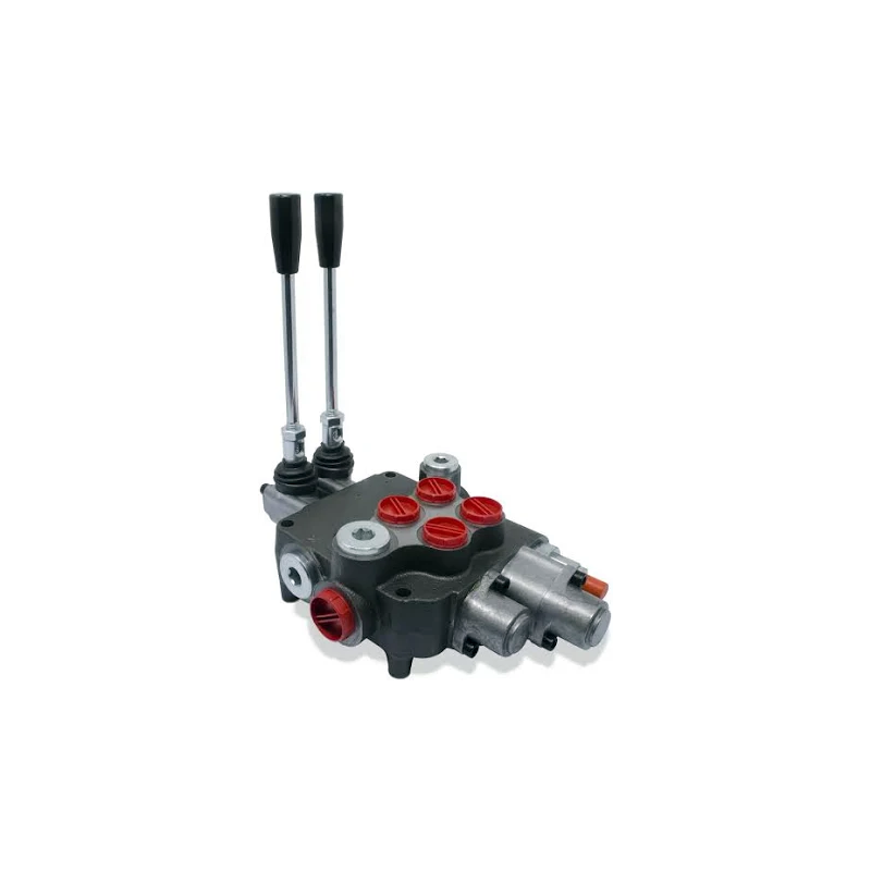 Distributeur hydraulique directionnel monobloc à 2 tiroirs avec détente à flotteur unique, 21 GPM, P80G-