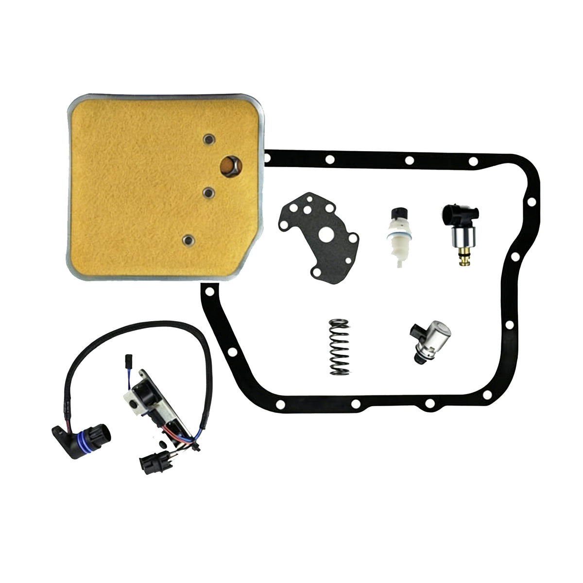 A518 A618 46RH 46RE 47RE 47RH Transmission Solenoid & Transducer Sensor Filter Spring Set for Dodge Jeep 1998-1999 - KUDUPARTS