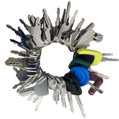 Clé de contact pour Caterpillar CAT Komatsu Kubota, 30 pièces, étui John Deere JCB NH Volvo, équipement lourd