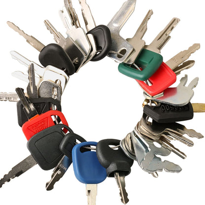 Clé de contact pour Caterpillar CAT Komatsu Kubota, 30 pièces, étui John Deere JCB NH Volvo, équipement lourd