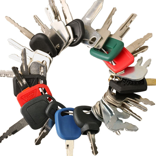 30 Pcs Ignition Key for Caterpillar CAT Komatsu Kubota Case John Deere JCB NH Volvo Heavy Equipment - KUDUPARTS