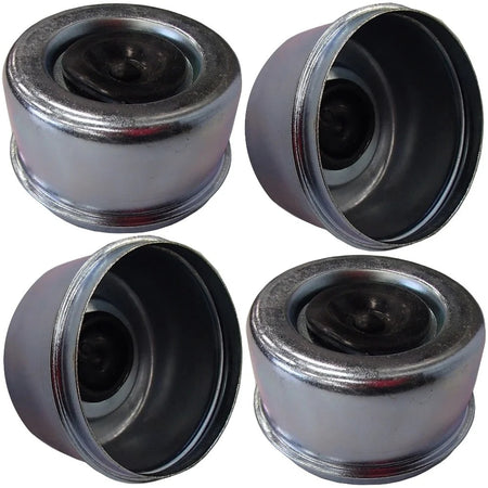 OD 2.72" 4 Pcs Grease Cap With Rubber Plug 21-43-1 for Trailer Axles E-Z Lube Spindle - KUDUPARTS