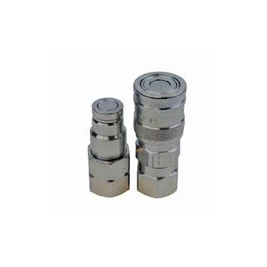 3/8 Thread 3/8" BSP Flat Face Male & Female Coupling 45/910700 45/910600 for JCB 406 409 420 2CX 3CX 412S 4C 528-70 - KUDUPARTS