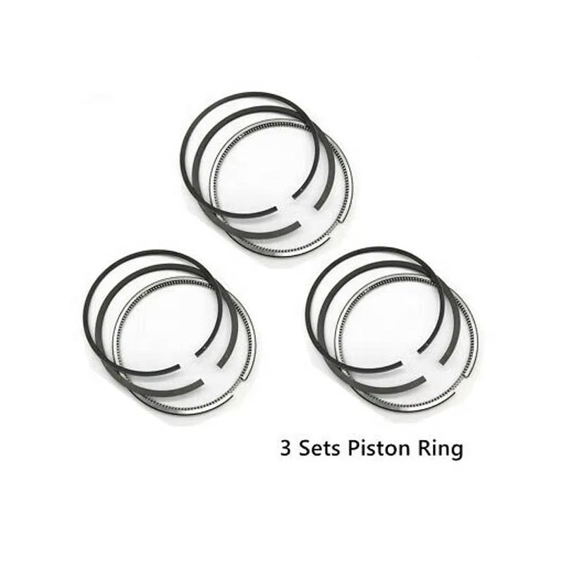 Lot de 3 segments de piston 1G460-21050 pour moteur Kubota D902, excavatrice KX41-3, tracteur BX25