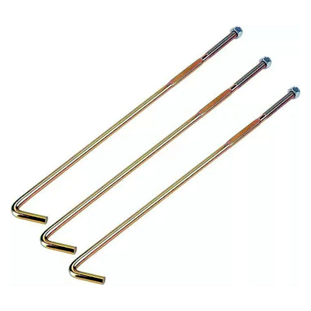 3 Piexes Battery Hold Down Rod J-Bolt Nut 11098G6 00571G2 602896 for EZGO Golf Cart RXV Electric 2008-up - KUDUPARTS
