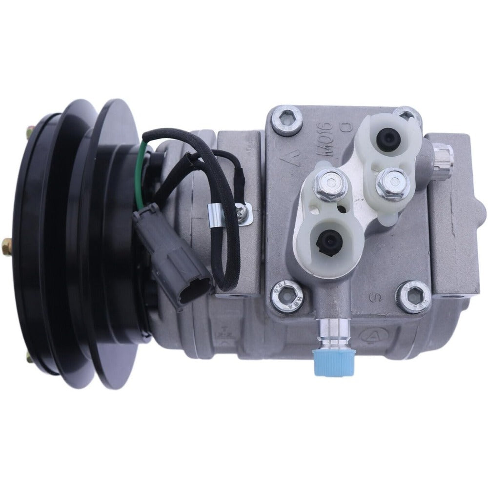 10PA15C A/C Compressor 4333459 for Hitachi EX220-3 EX220-5 EX230-5 EX270-5 EX300-3 EX300-5 EX400-3 EX400-5 EX550 EX700 - KUDUPARTS