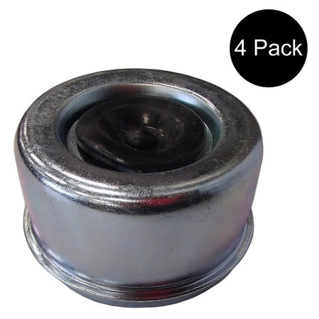 OD 2.72" 4 Pcs Grease Cap With Rubber Plug 21-43-1 for Trailer Axles E-Z Lube Spindle - KUDUPARTS