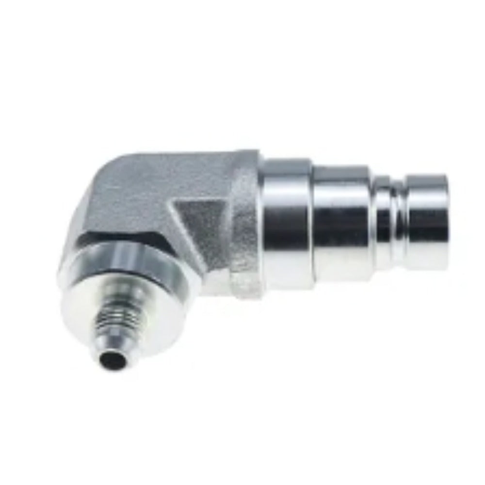 Male Flat Face Coupler with 3/8″ JIC 90 Degree End 7167304 for Bobcat - KUDUPARTS