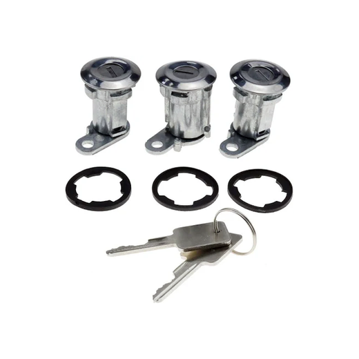3pcs Door Lock Cylinder with Keys 8122874K3 for Jeep CJ Wrangler YJ Cherokee XJ 84-90 - KUDUPARTS