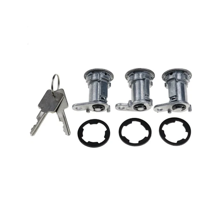 3pcs Door Lock Cylinder with Keys 8122874K3 for Jeep CJ Wrangler YJ Cherokee XJ 84-90 - KUDUPARTS