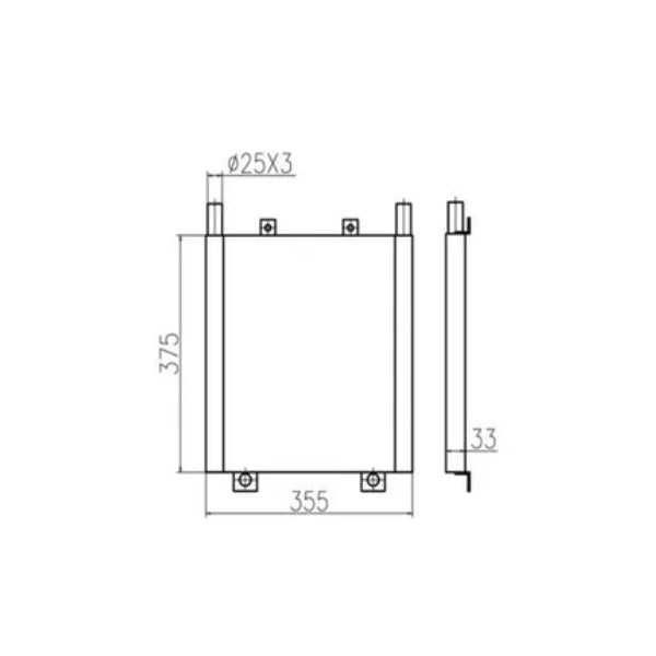 Enfriador de aceite hidráulico para Kubota KX155 KX163 KX165