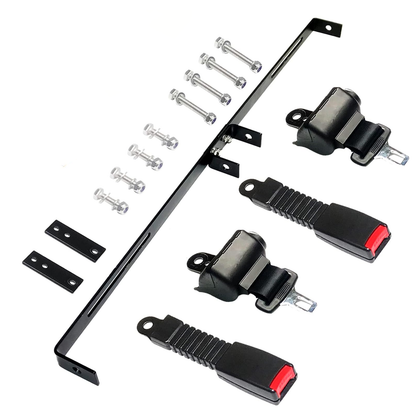 Ceinture de sécurité rétractable 42 pouces avec support pour voiturettes de golf Yamaha EZ-GO TXT RXV, Club Car DS EV Star et la plupart des autres modèles.