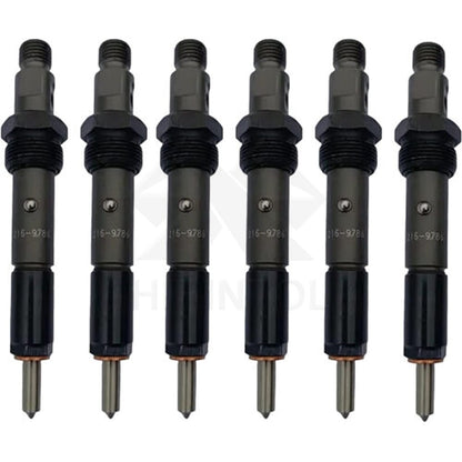 6 Pcs Fuel Injector 216-9786 for Caterpillar CAT Engine 3056E Loader 924G 928G 930G - KUDUPARTS