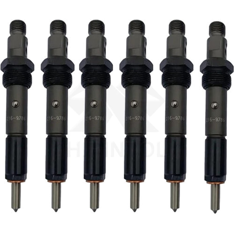 6 Pcs Fuel Injector 216-9786 for Caterpillar CAT Engine 3056E Loader 924G 928G 930G