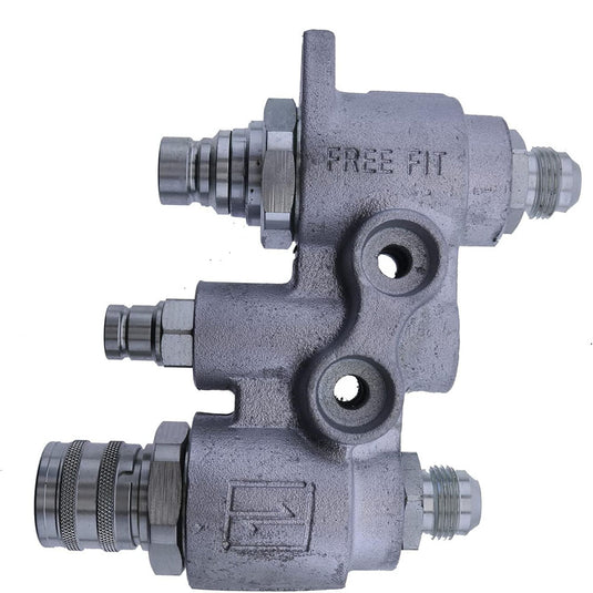 Faster 4BD4FH Hydraulic Manifold Quick Connect Flat Face Saturn Block Bobcat - KUDUPARTS