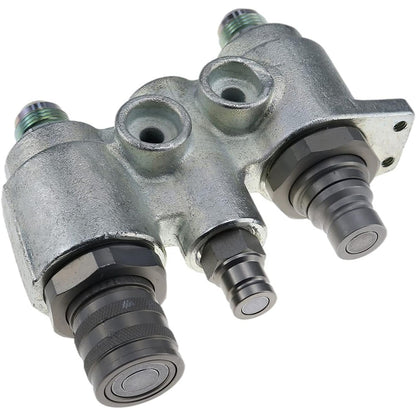 Collecteur hydraulique Faster 4BD4FH à connexion rapide à face plate Saturn Block Bobcat