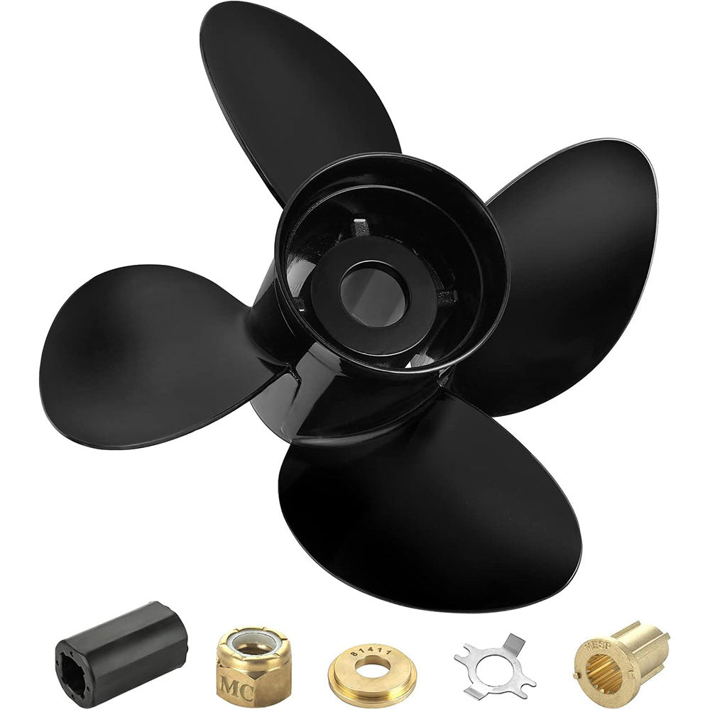 Hélice 4 pales 13x17 48-8M8026590 pour moteur hors-bord Mercury 40-140 CV Pontoon