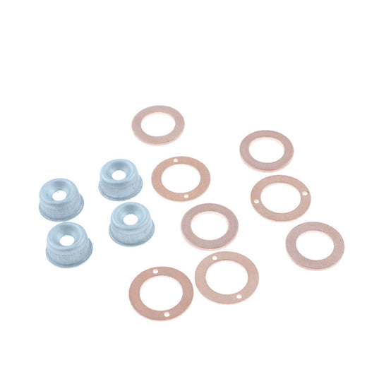 4 Cylinder Injection Seal Kit with 19077-53650 Heat Shield for Kubota Engine 05 03E V3 - KUDUPARTS