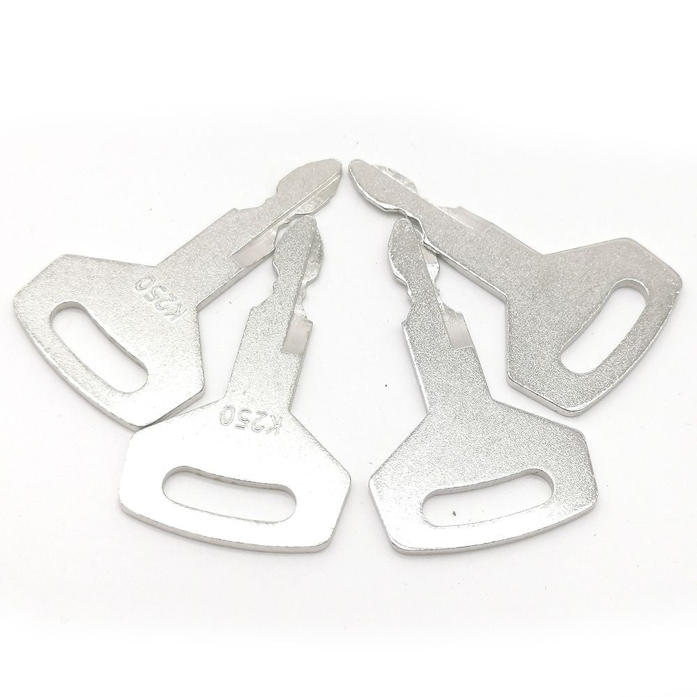 Lot de 4 clés de contact K250 pour excavatrices Kobelco New Holland Case, pour équipement lourd, expédiées aux États-Unis