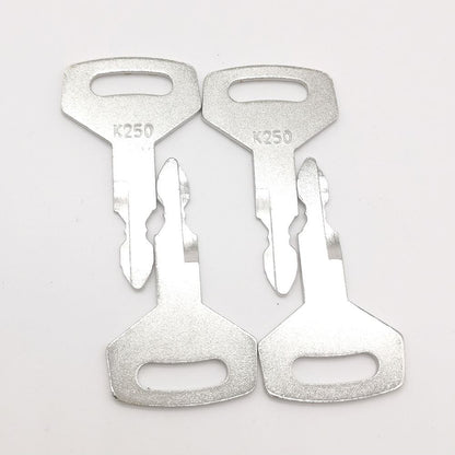 Lot de 4 clés de contact K250 pour excavatrices Kobelco New Holland Case, pour équipement lourd, expédiées aux États-Unis