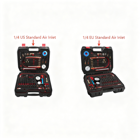 46 Pieces Compression and Leakage Test Kit for HDi TDCi Pumpe Duse Engine - KUDUPARTS
