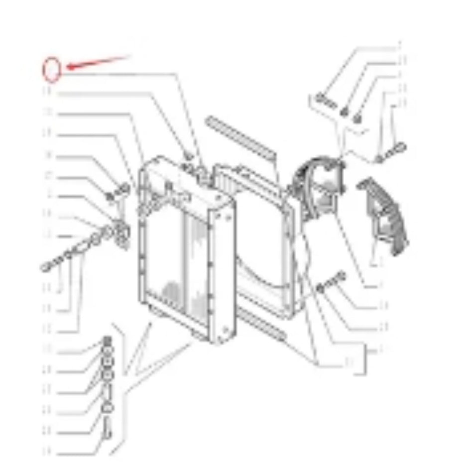 Cooling Water Radiator 76053580 for New Holland Crawler Dozer DC150PS DC150LT - KUDUPARTS