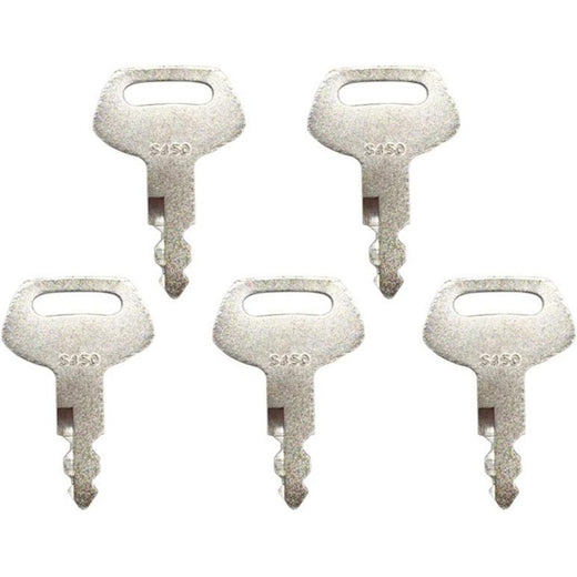6 Pcs Heavy Equipment Ignition Key S450 for CASE Linkbelt JCB Sumitomo New Holland Excavator - KUDUPARTS