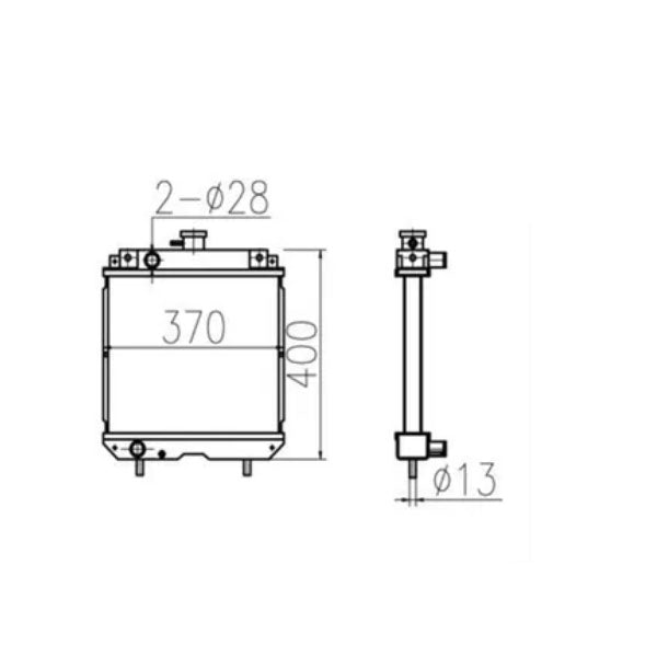 For Kubota GB13 GB14 GB15 Water Tank Radiator Core ASS'Y