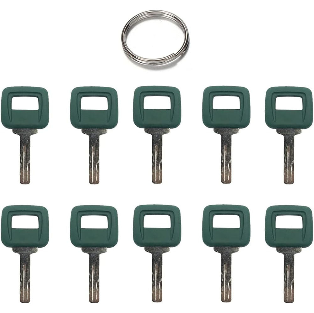 5 Pcs Key for Volvo Clark CASE John Deere Massey Ferguson Bobcat New Holland Heavy Equipment - KUDUPARTS