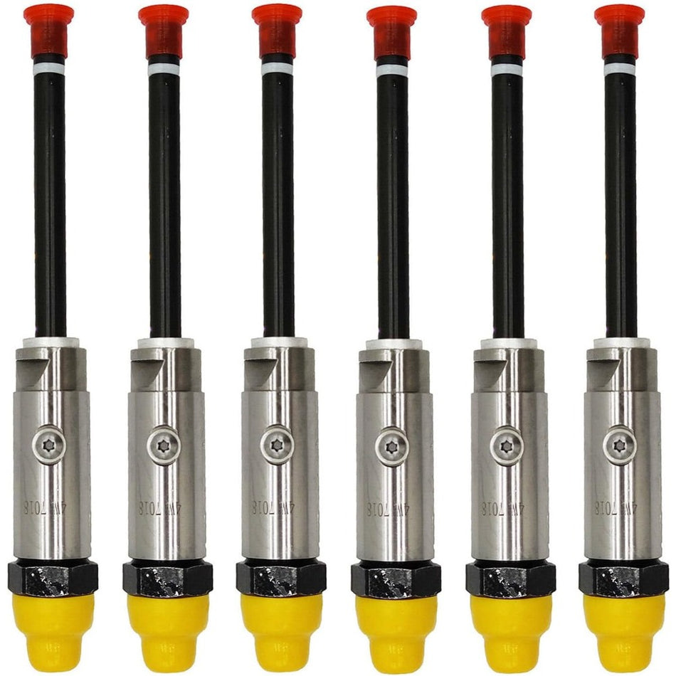6Pcs Fuel Injector Pencil Nozzle 4W-7018 4W7018 for Caterpillar CAT 3406B 3432 3408 3408B - KUDUPARTS