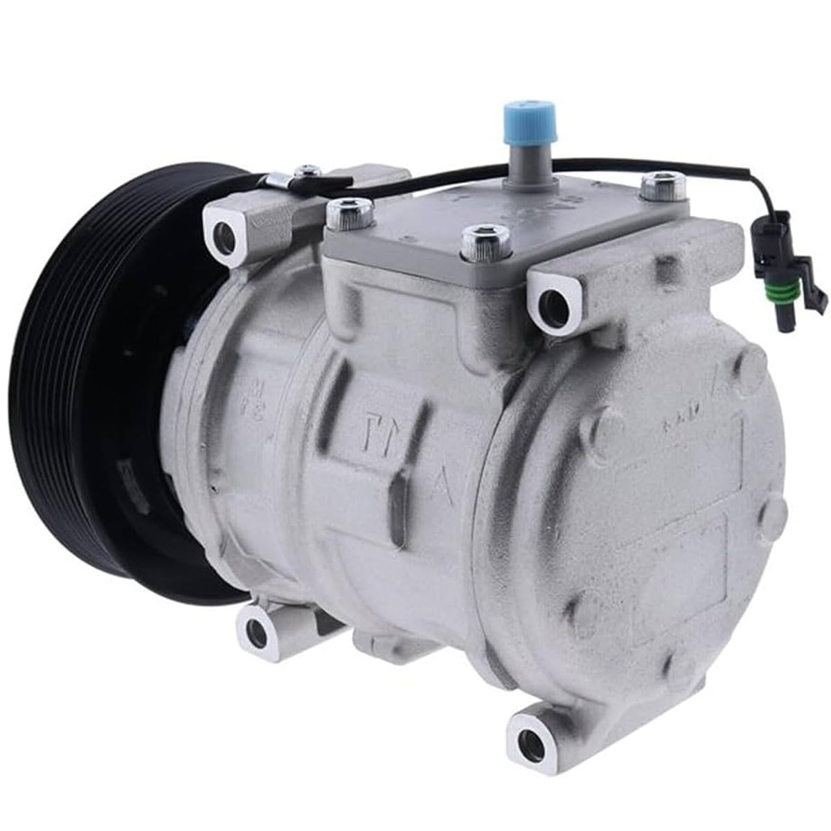 10PA17C A/C Compressor RE46609 for John Deere Engine 4045 6068 Tractor 5210 5520 5725 6403 6603 7630 7930 5520N 6100D 8100T 8400T Type-2 - KUDUPARTS