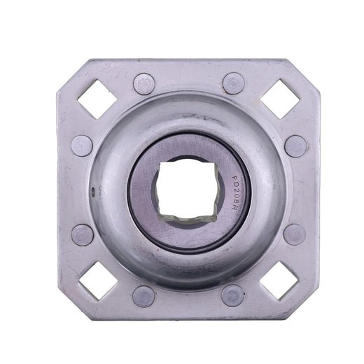 1-1/8" Square Disc Harrow Flange Bearing Unit FD208R1 ST208-1N Bolt Holes 0.531" x 0.529" for Farming - KUDUPARTS