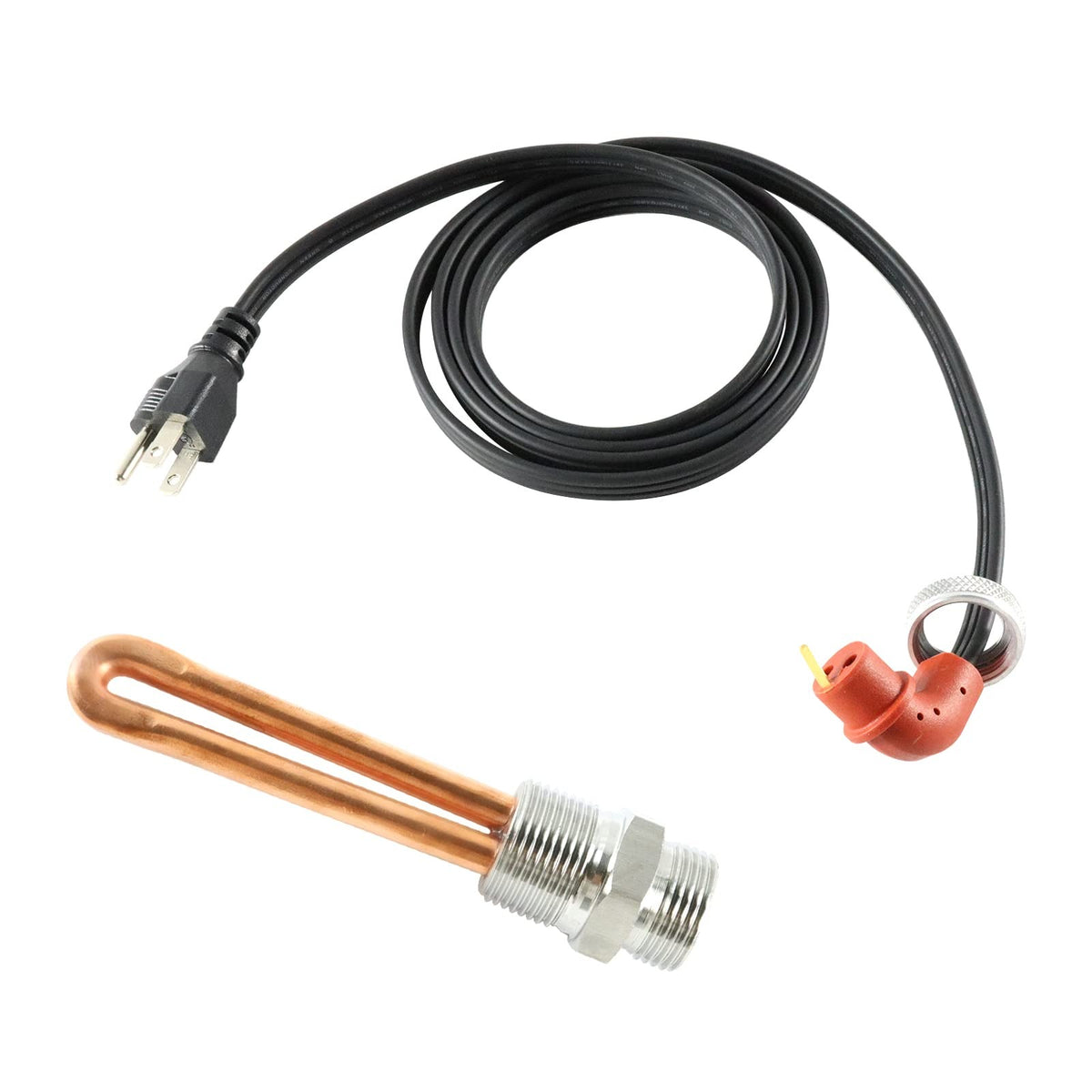 120V 1000W 3/4"NPT Engine Block Heater Assembly 1214R 30307 LR93521 3500043 for Ford Caterpillar Hino Mack Mercury Nissan Lincoln International Detroit - KUDUPARTS